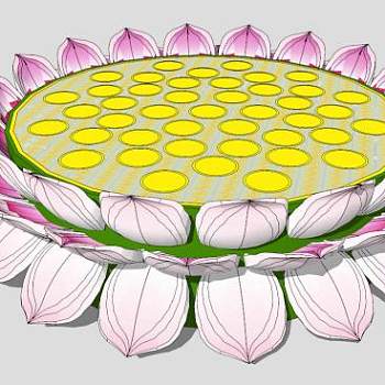 莲花座su模型下载_sketchup草图大师SKP模型