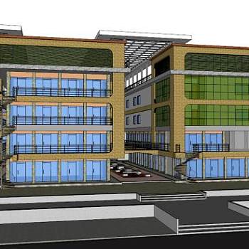 商场su模型下载_sketchup草图大师SKP模型
