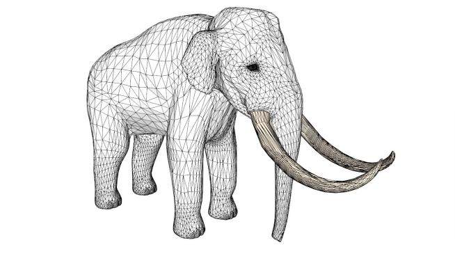 石头大象su模型下载_sketchup草图大师SKP模型
