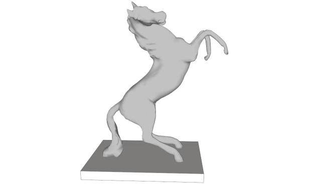 马雕塑su模型下载_sketchup草图大师SKP模型