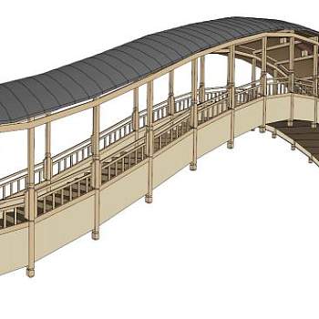 拱形桥su模型下载_sketchup草图大师SKP模型