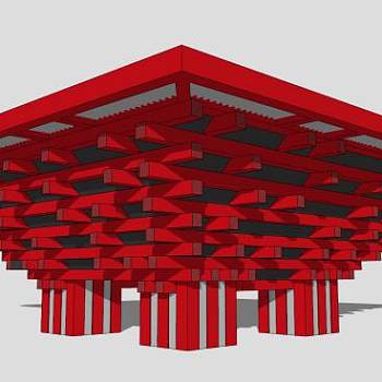 世博会中国馆su模型下载_sketchup草图大师SKP模型