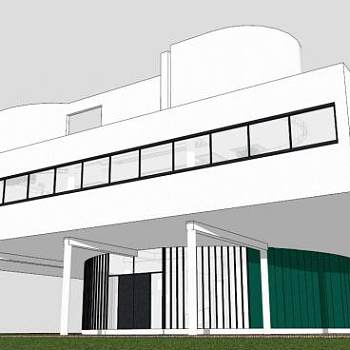 萨伏伊别墅su模型下载_sketchup草图大师SKP模型