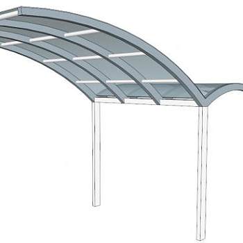 玻璃钢雨棚su模型下载_sketchup草图大师SKP模型