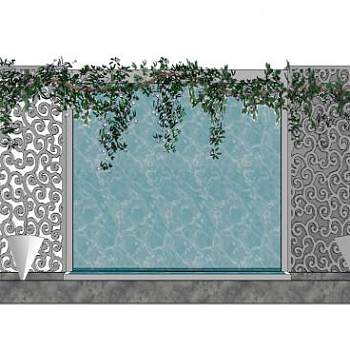 流水墙su模型下载_sketchup草图大师SKP模型