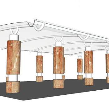 车库雨棚su模型下载_sketchup草图大师SKP模型