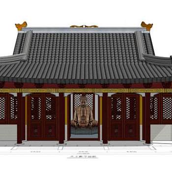 古代寺庙su模型下载_sketchup草图大师SKP模型