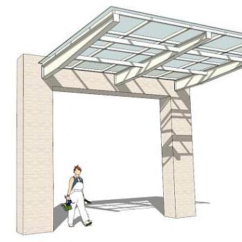 欧式雨棚su模型下载_sketchup草图大师SKP模型