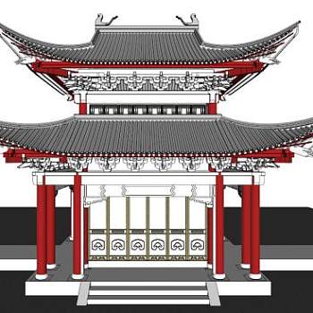 重檐歇山顶su模型下载_sketchup草图大师SKP模型