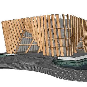 异形建筑su模型下载_sketchup草图大师SKP模型