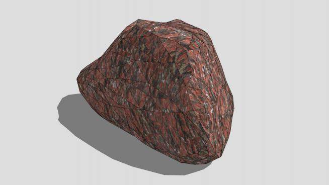 红色矿物岩石SU模型下载_sketchup草图大师SKP模型