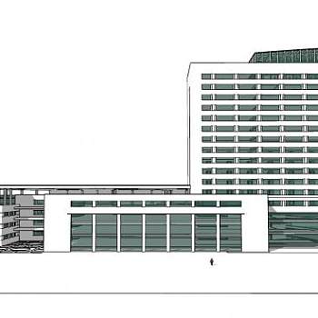 淳安县第一医院SU模型下载_sketchup草图大师SKP模型