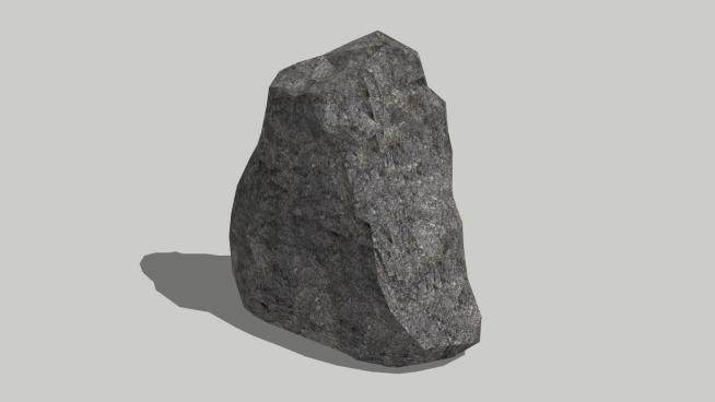 灰色天然岩石SU模型下载_sketchup草图大师SKP模型