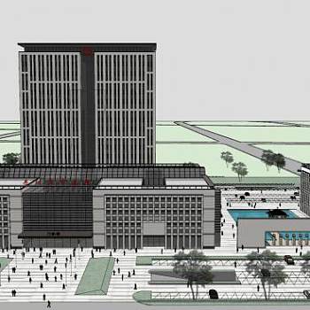 丹阳市中医院规划SU模型下载_sketchup草图大师SKP模型