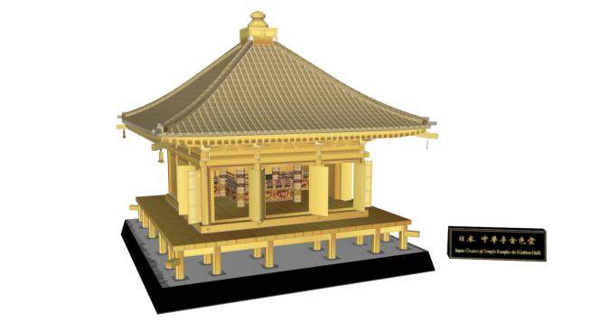 高架寺庙建筑SU模型下载_sketchup草图大师SKP模型