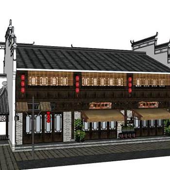 仿宋建筑su模型下载_sketchup草图大师SKP模型