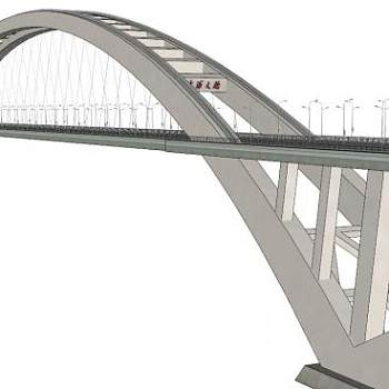 钢结构拱桥su模型下载_sketchup草图大师SKP模型