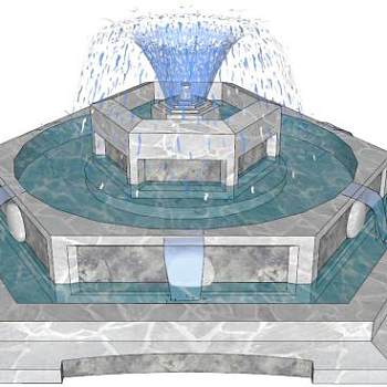 循环水su模型下载_sketchup草图大师SKP模型