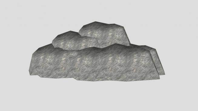 巨大的岩石块SU模型下载_sketchup草图大师SKP模型