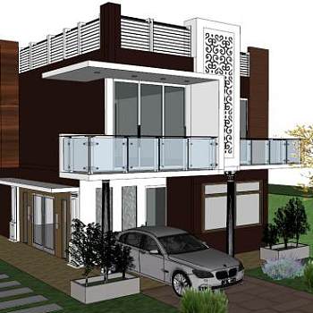 小型建筑su模型下载_sketchup草图大师SKP模型