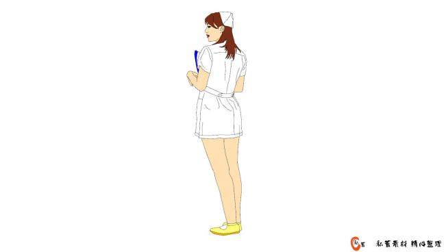 2D护士人物SU模型下载_sketchup草图大师SKP模型