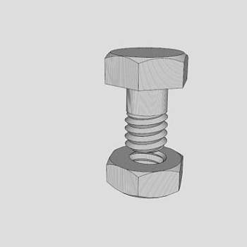 螺丝钉螺母的机械SKP模型_su模型下载 草图大师模型_SKP模型