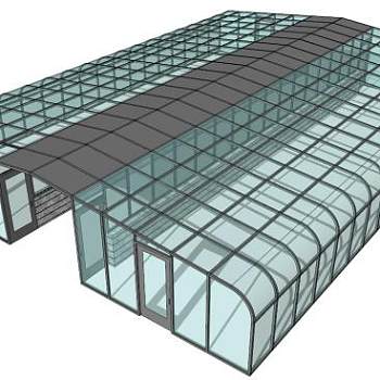 玻璃大棚su模型下载_sketchup草图大师SKP模型