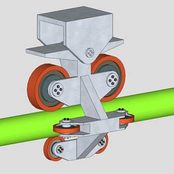 过山车的滑轮子的SKP模型设计_su模型下载 草图大师模型_SKP模型