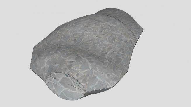 平滑的岩石SU模型下载_sketchup草图大师SKP模型