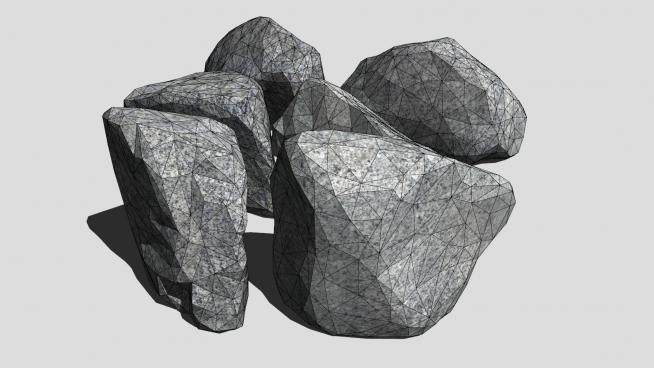 花岗岩巨石sketchup模型下载_sketchup草图大师SKP模型