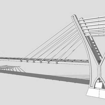 浪漫桥su模型下载_sketchup草图大师SKP模型