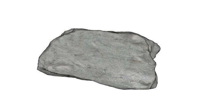 灰色扁型石头SU模型下载_sketchup草图大师SKP模型