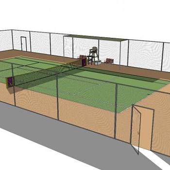 网球场围栏su模型下载_sketchup草图大师SKP模型