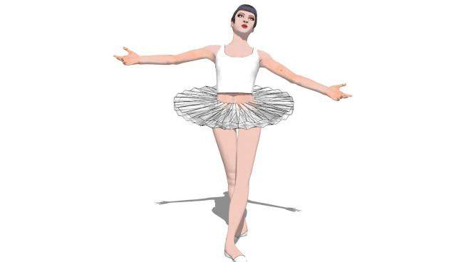 跳舞的芭蕾舞者SU模型下载_sketchup草图大师SKP模型