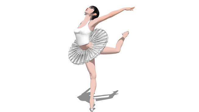 跳舞的芭蕾舞者sketchup模型下载_sketchup草图大师SKP模型