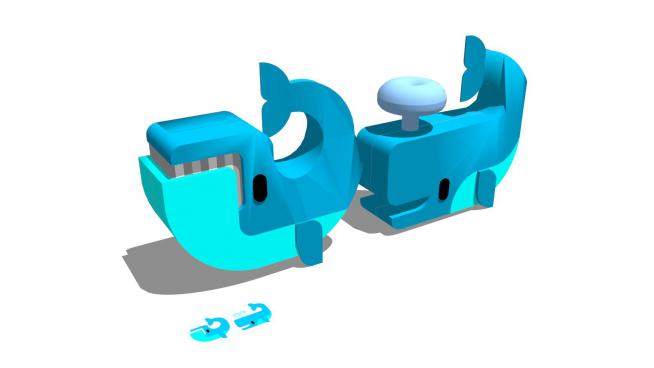 鲸鱼玩具SU模型下载_sketchup草图大师SKP模型