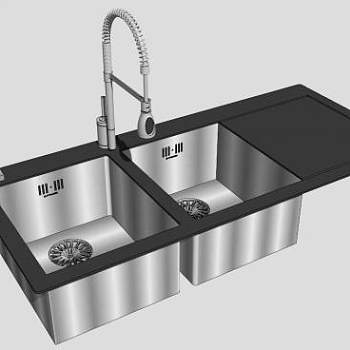 洗菜盆su模型下载_sketchup草图大师SKP模型