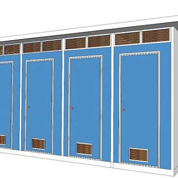 移动厕所su模型下载_sketchup草图大师SKP模型