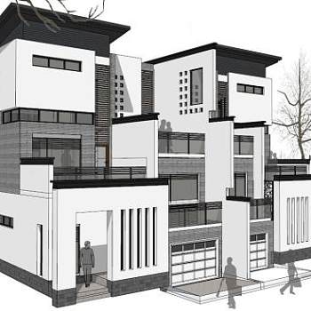 北方别墅su模型下载_sketchup草图大师SKP模型