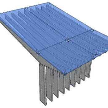 建筑挡雨棚su模型下载_sketchup草图大师SKP模型