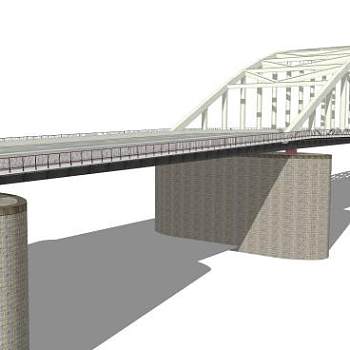 平板桥su模型下载_sketchup草图大师SKP模型