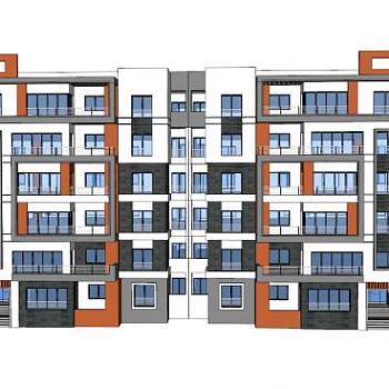 居民楼SU模型下载_sketchup草图大师SKP模型
