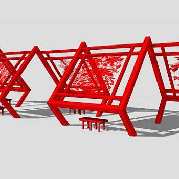 剪纸墙su模型下载_sketchup草图大师SKP模型