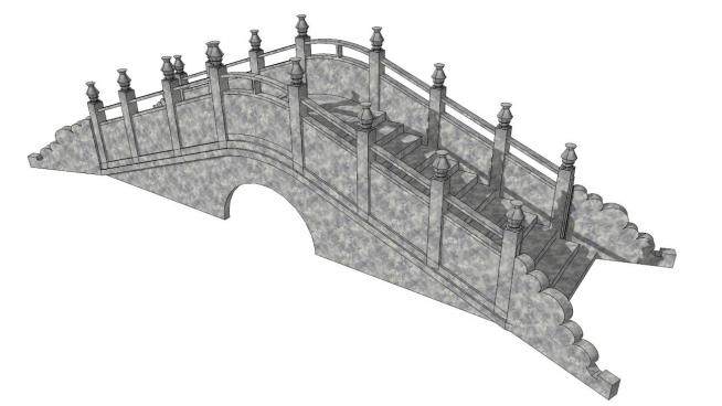 桥景观su模型下载_sketchup草图大师SKP模型