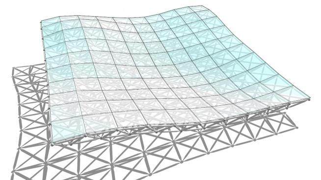 钢结构雨棚su模型下载_sketchup草图大师SKP模型