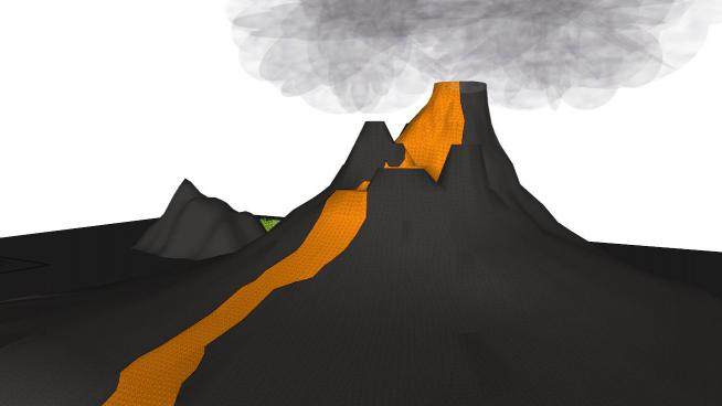 火山su模型下载_sketchup草图大师SKP模型