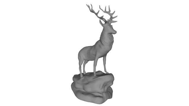 鹿雕塑su模型下载_sketchup草图大师SKP模型