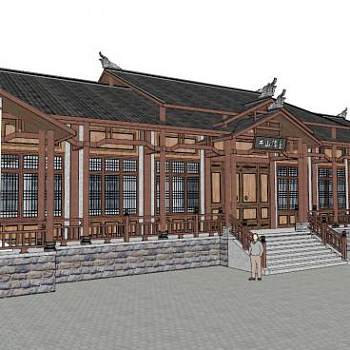 宋代古建筑su模型下载_sketchup草图大师SKP模型