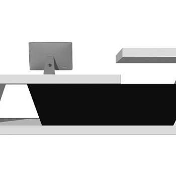 简约前台柜设计SU模型下载_sketchup草图大师SKP模型