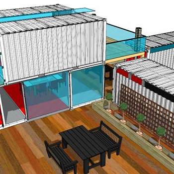 集装箱设计su模型下载_sketchup草图大师SKP模型